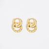 BIMBA Y LOLA [25FW] BIMBA Y LOLA Gold Logo Double Hoop Earrings B256AIW009GOF