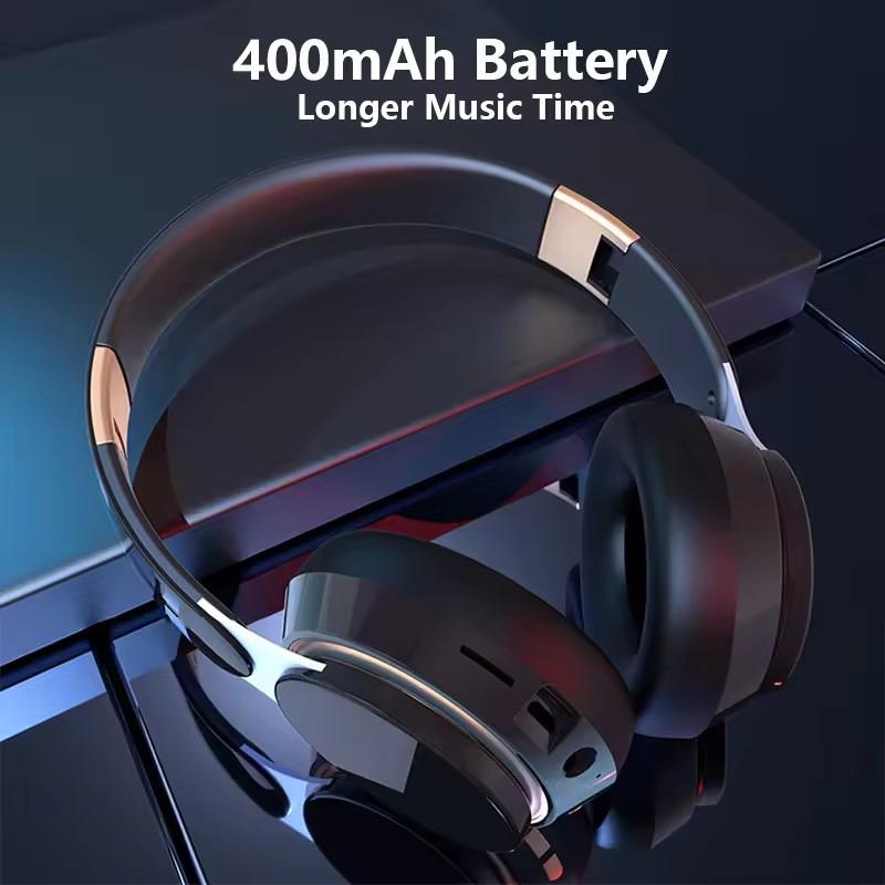 Wireless Headphones Foldable Adjustable Stereo Gaming Earphone Bluetooth+Tf Play+3.5Mm Aux 3 Modes Hifi Heavy Bass Headsets