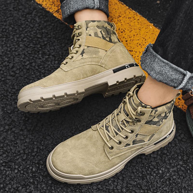 British Style Boots Men Fashion Outdoor High Top Sneakers Male New Ankle Boots For Men Casual Motorcycle Shoes Punk Men’s Shoes