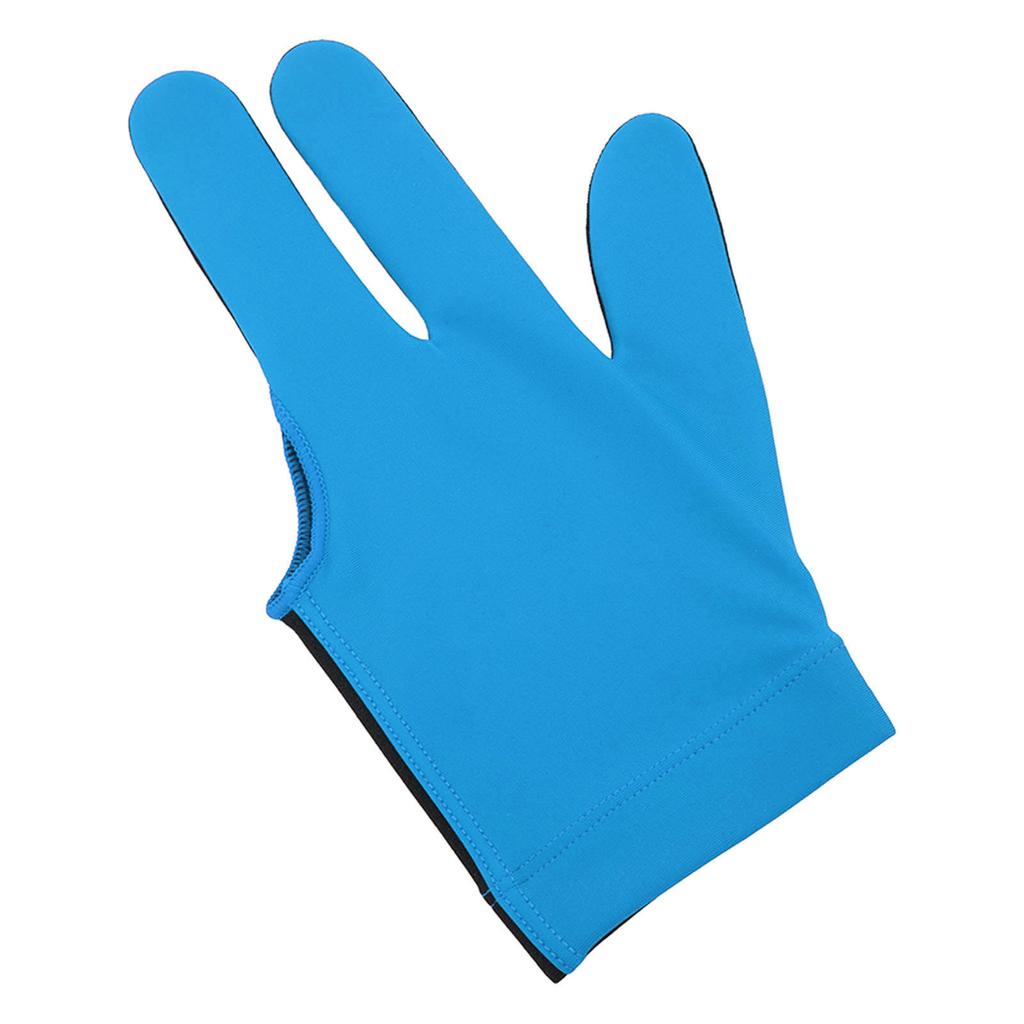 Left Hand Billiard Gloves Polyurethane Fiber Average Size Three Fingers Billiard Gloves for Billiard Shooters