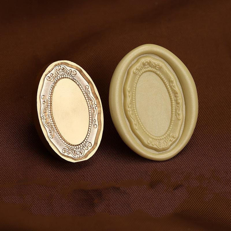 Matte Photo Frame Stamp Sealing Wax Stamp Head Fire Paint Lacquer Copper Seal Wax Stamp Heads Envelope Wedding Party Invitation