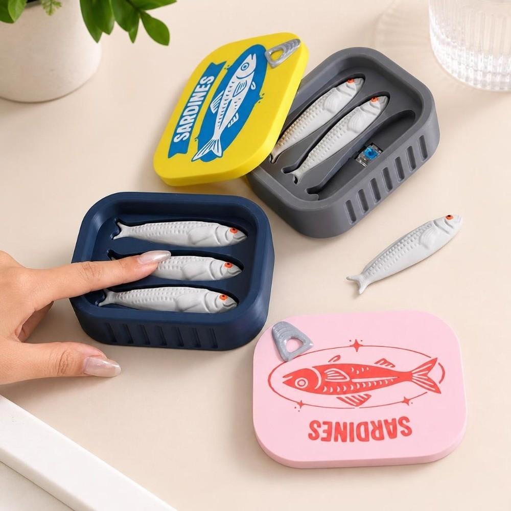 Cute Sardine Tin Decompression Toy Portable Stress Relief Fidget Toy Student Gift