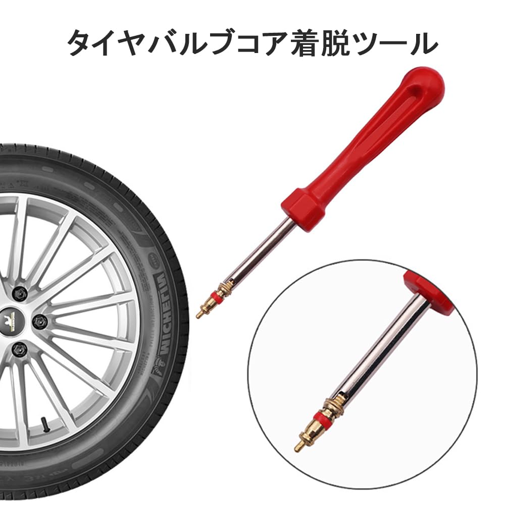 CHANJIF Tire Valve Core 33 Piece Set, Tire Repair Tool,