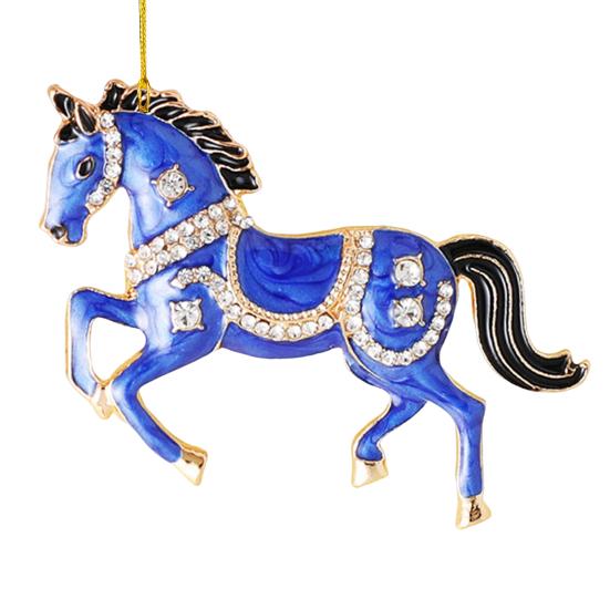 Horse Christmas Ornaments Sparkly Rhinestone Horse Hanging Decoration