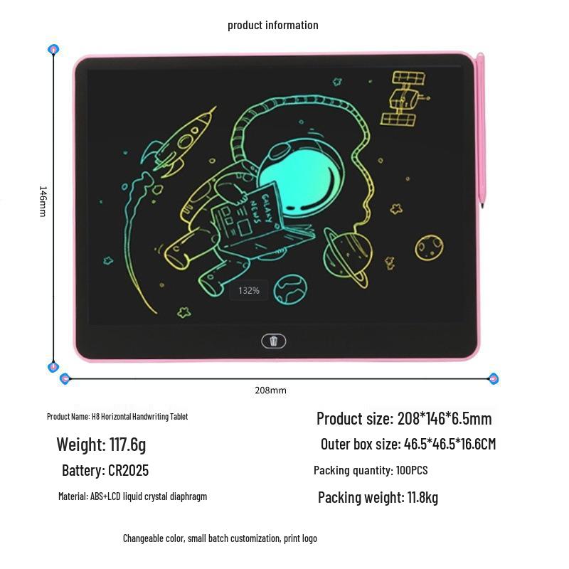 Children's LCD Vertical & Horizontal Writing Tablet - Drawing & Writing Board with European Standard Qualification.