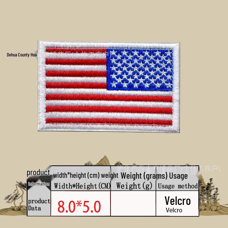 In-Stock USA Flag Embroidery Patch - Stars & Stripes Tactical Arm Badge