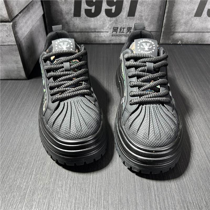 Shoes casual shoes light and comfortable soft sole leather surface breathable shell head board shoes dl