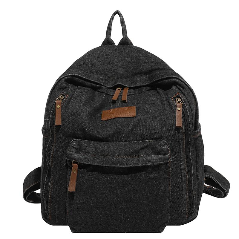 Large Capacity Denim Backpack Women's Backpack Student Travel School Bag