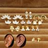 Fashion Stainless Steel Opal Zircon Minimal Stud Earrings For Women Men Small Helix Tragus Cartilage Piercing Earring Jewelry