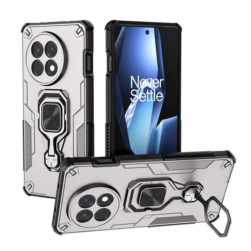 KEYSION Shockproof Case for OnePlus 13R 5G Soft Silicone+PC Upright Metal Ring Stand Phone Back Cover for OnePlus 1+Ace 5 Pro 5G