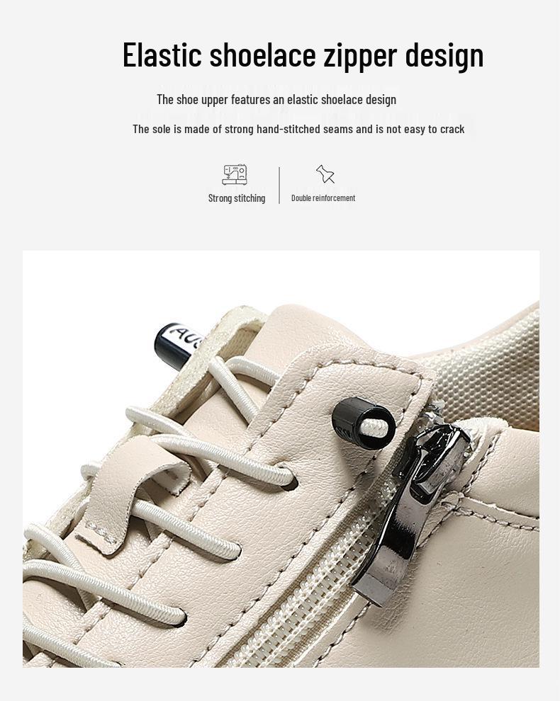 Hand-Stitched Women’s Soft Sole Flat Casual Shoes for Autumn & Winter - A805
