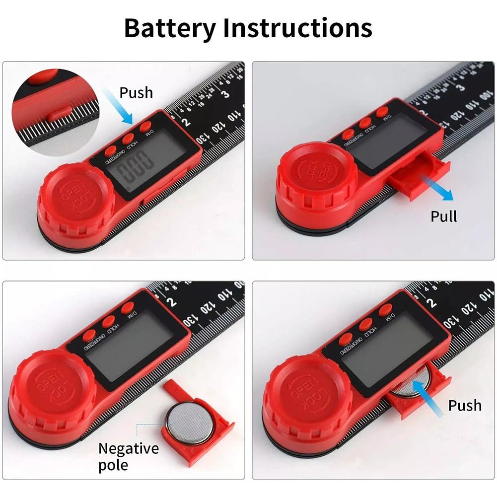 Angle Measurement Tool 200mm Protractor User-friendly Design Versatile Tool Lightweight And Sturdy Easy To Carry