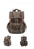 European Retro Double Shoulder Backpack - Waxed Canvas & Genuine Leather for Travel, Outdoor, and Casual Use