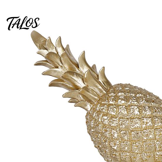Solid Resin Pineapple Ornament, Hand-Painted Decorative Figure, Modern Style Wear-Resistant Ornament Home for Living Room Entrance Hall Display