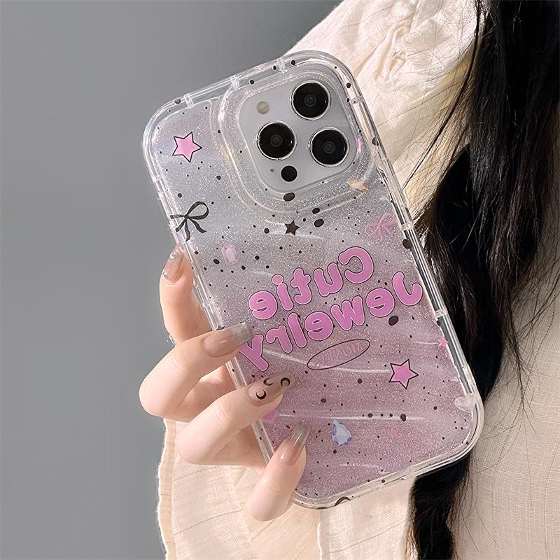 Zhitai Pink Protective iPhone Case - Compatible with iPhone 11, 12, 14, 15 Soft Shell with Bracelet