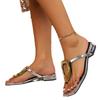Nieuwe Zomer Lage Hak Teen Sandaal Plus Size Strand Schuifsandalen