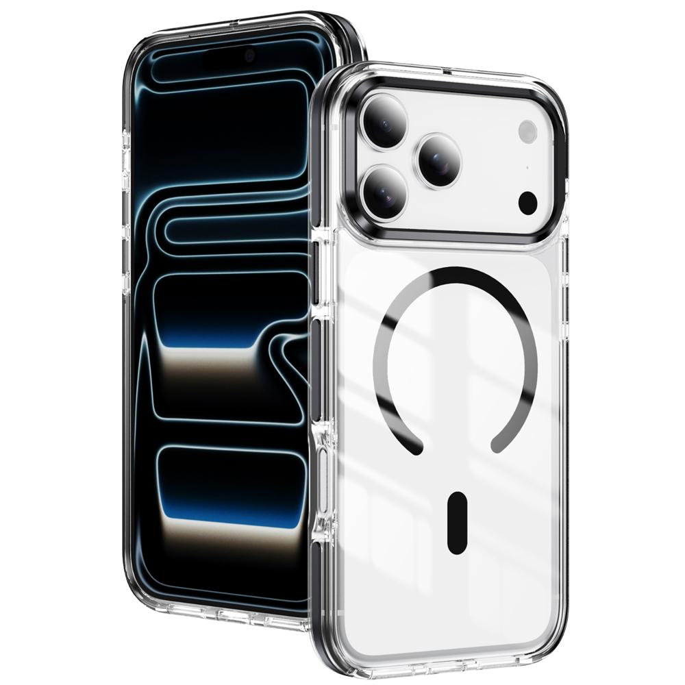 For Magsafe Wireless Charging Clear Phone Case For iPhone 17 16 15 14 13 Pro Max Plus Air Magnetic Transparent Back Cover