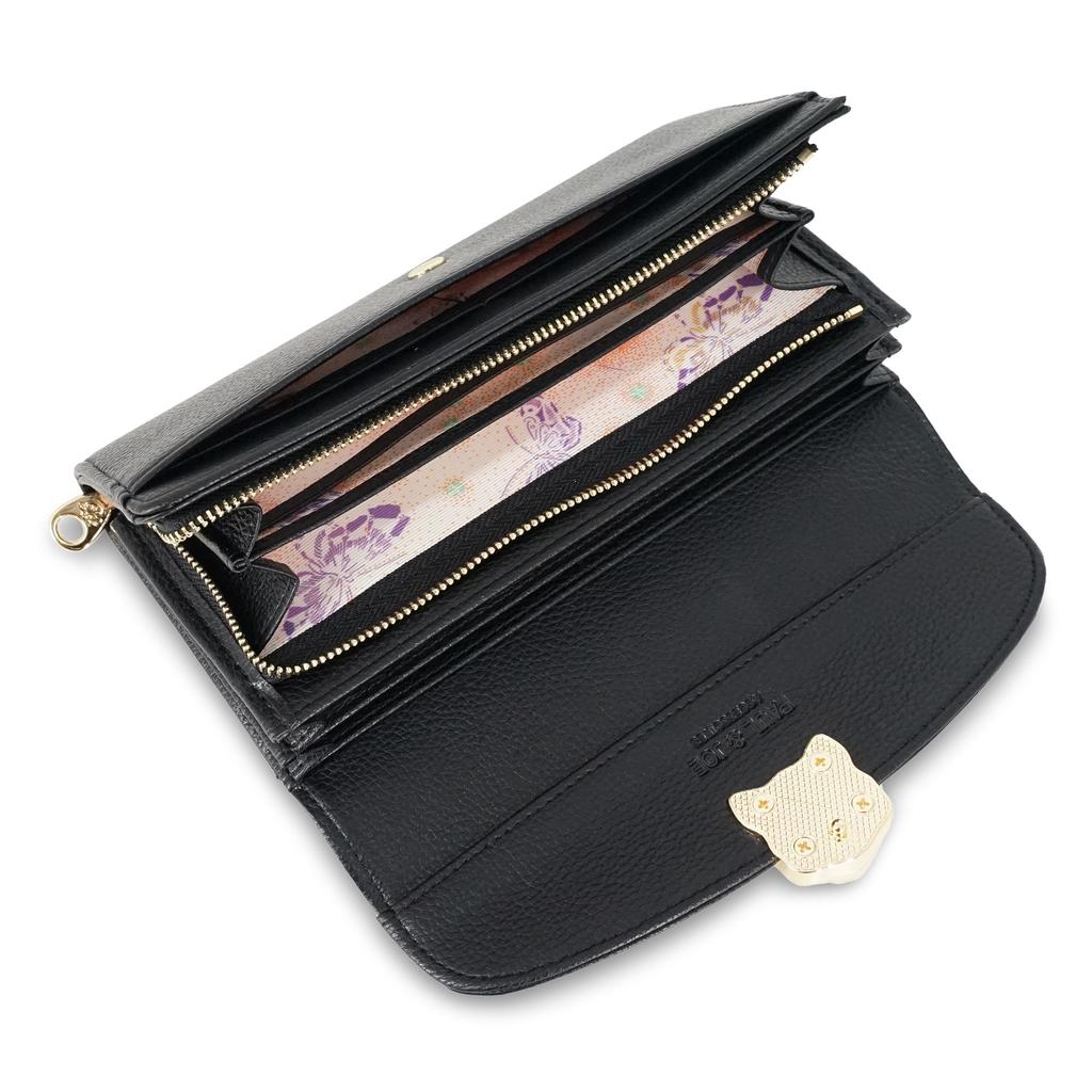 PAUL JOE ACCESSOIRES Long Wallet 3D Cat Face Black & PJA-W1381