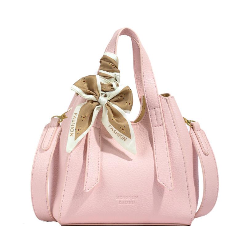 Modna torba na ramię/listonoszka o dużej pojemności, prosta, z fakturą, damska, nowa na wiosnę 2025, wszechstronna, przenośna torba typu bucket, modna