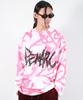 Deumakeu M Street Graffiti Logo Text Oversized T-Shirt - Red