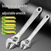 Industrial-Grade Large Opening Multifunctional Adjustable Wrench with Rubber Coated Handle