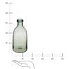 Solid House Vase, Celadon Glass, Height 29 Cm