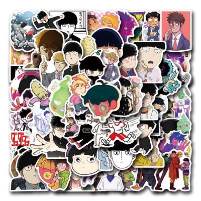 55 Mob Psycho 100 Cartoon Stickers: Waterproof Decals for Laptops, Water Bottles, and More