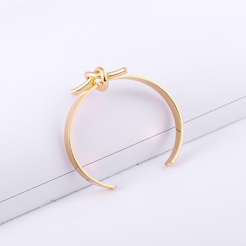 Fashionable Gold/Silver/Copper Open Bangle Bracelet with Classic Stylish Embellishments