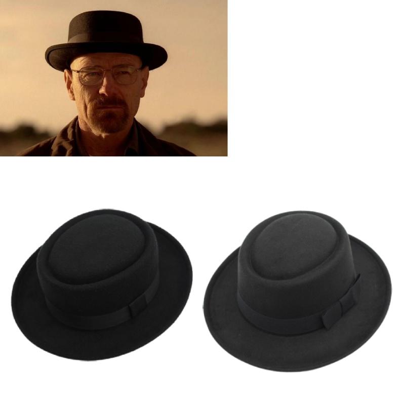 Breaking Bad Kapelusz Pork Pie Klasyczny Czarny Wełniany Kapelusz Męski