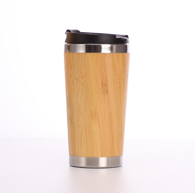 15oz Bamboo Tumbler Coffee Travel Tumbler ,coffee Mug Wooden Mug Bamboo Travel Insulated Coffee Mug