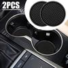 2PCS Cute and Creative Car Suction Cup Mat, Storage Slot Mat, Circular Anti Slip Mat, Car Cup Mat