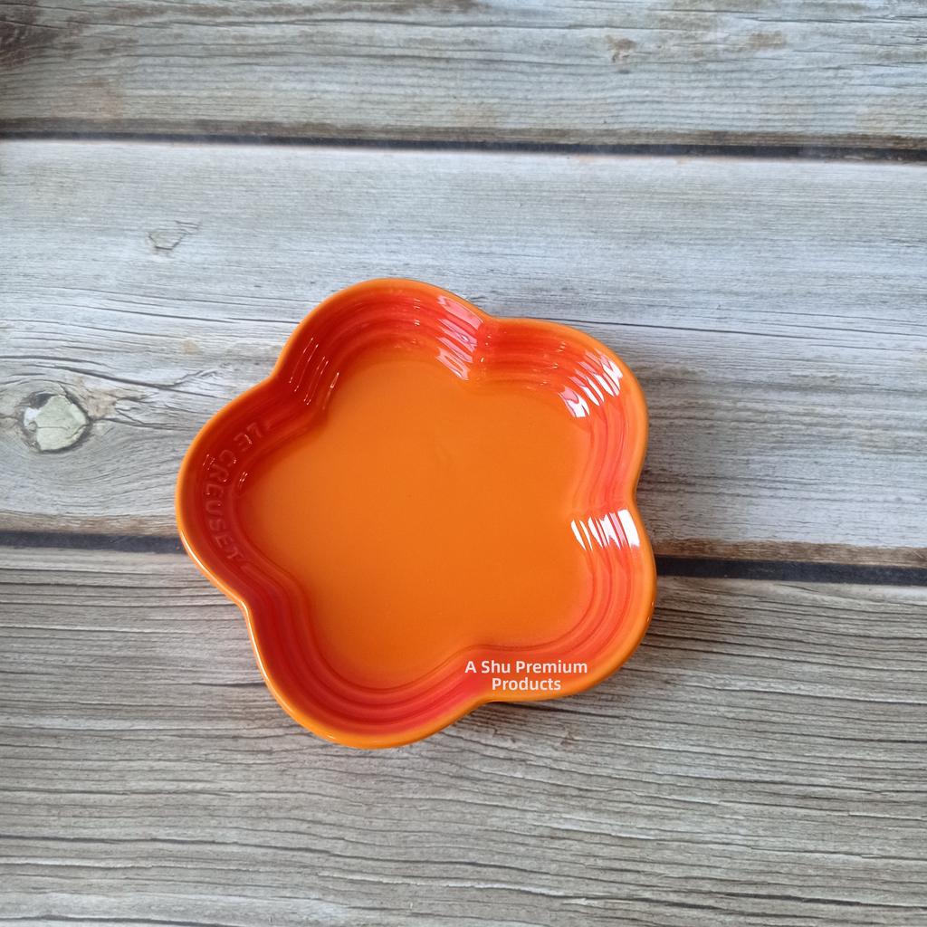 Le Creuset Kühle Farbe Pflaumenblütenform Soßenschale Keramik Unterglasur Essteller Französischer Stil Universell Einsetzbar Spülmasch...