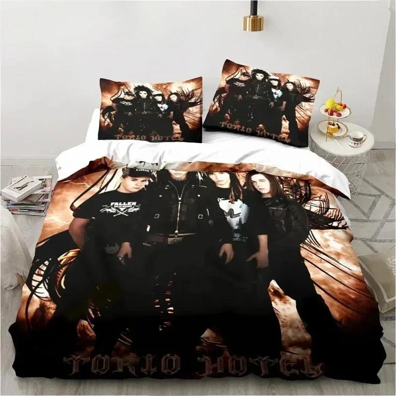 3D-Druck Tokio Hotel 3D NEU Bettbezug Kissenbezug Bettwäsche-Set Erwachsener Junge Mädchen Schlafzimmerdekoration Kinder Einzel Doppel Groß
