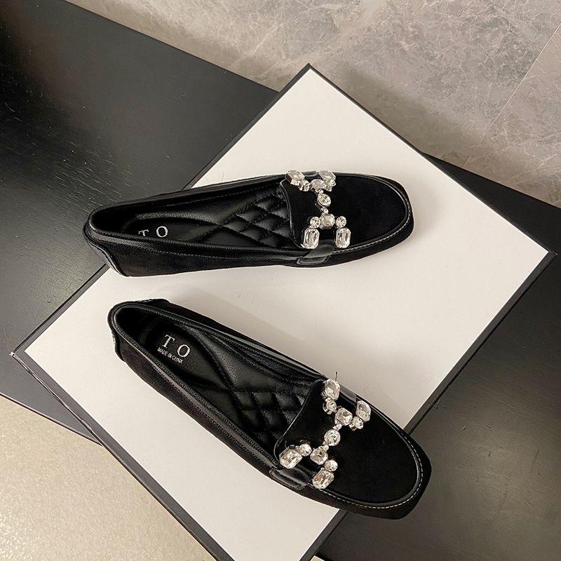 Jarní Podzimní Boty Dámské Baleríny Měkké Módní Značka Kancelářské Dámské Jednoduché Boty Černé Modré Nadměrná Velikost 42