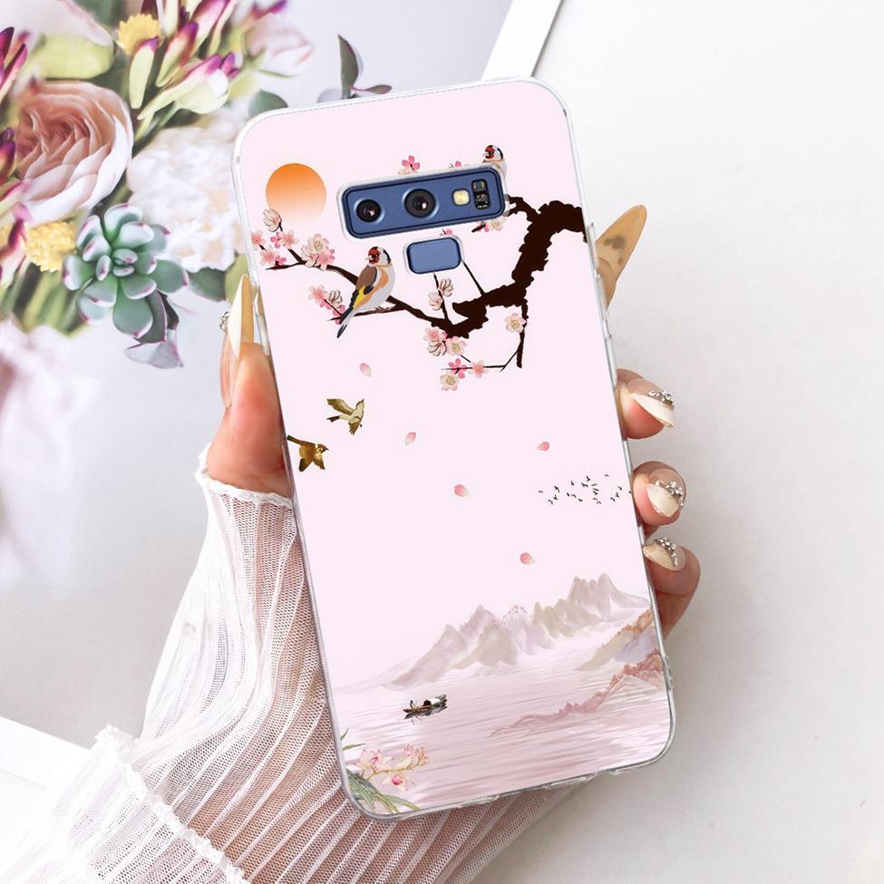 Transparent Cover For Samsung Note9 Case Cute Fashion Butterfly Funny Painted Casing For Samsung Galaxy Note9 SM-N960F SM-N9600