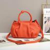 Stylish Genuine Leather Women's Pleated Cloud Bag - Trendy Single Shoulder & Crossbody Design