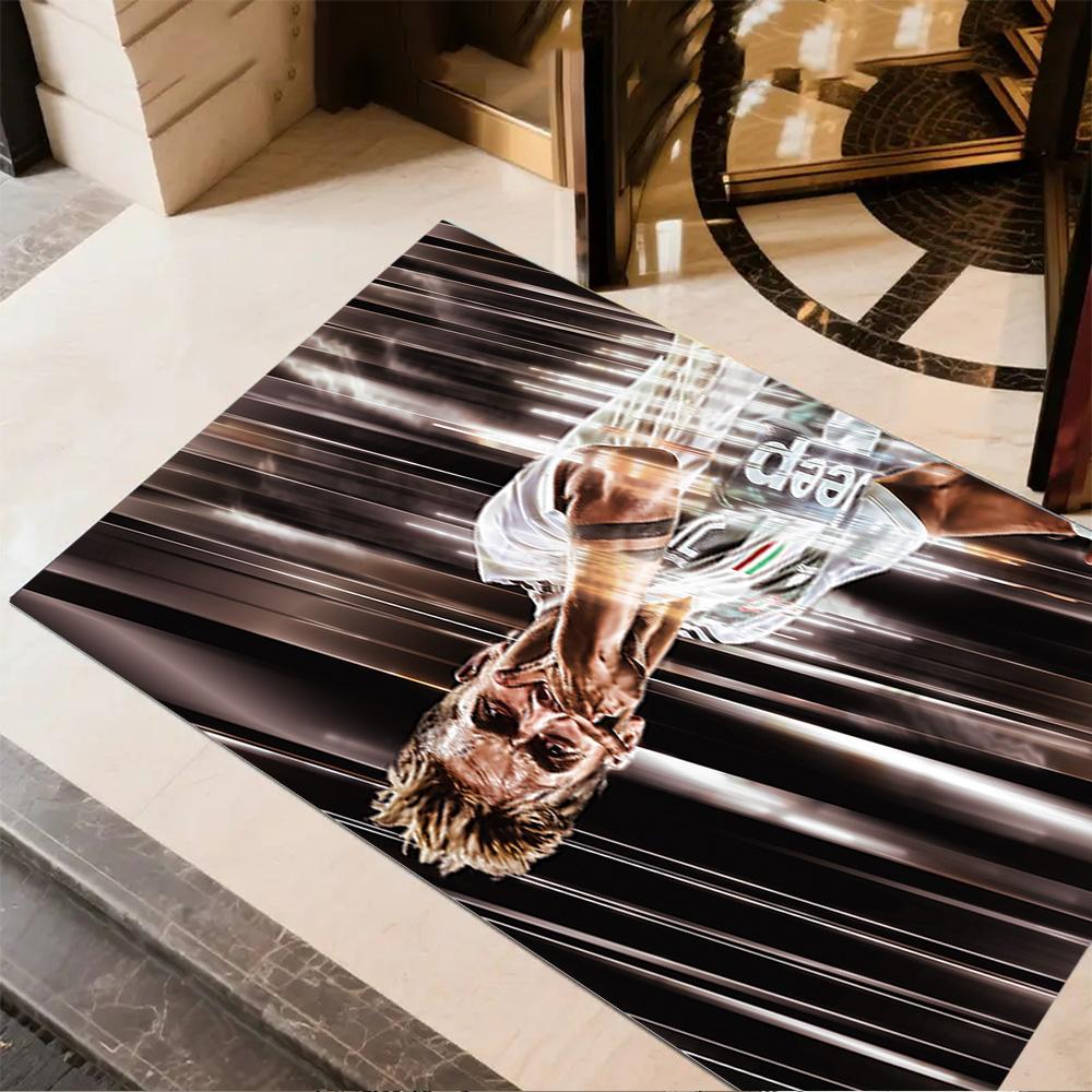 Soccer Player Through Wall Area Rug Suitable for Outdoor Entryway Game Room Playrooms Antislip Carpet Office home decor Wedding Party Gift