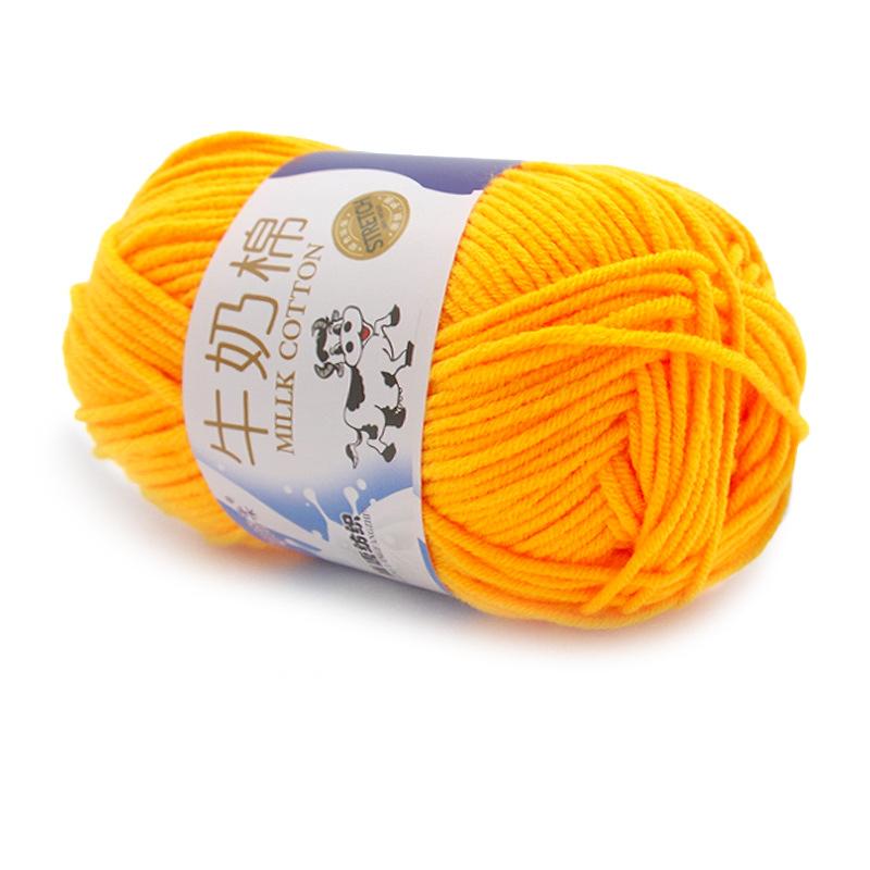 1Pc 50g Crocheting Milk Cotton Yarn Hand Knitting Sweater Blanket Hat Threads Crochet Amigurumi Bag Line 95m