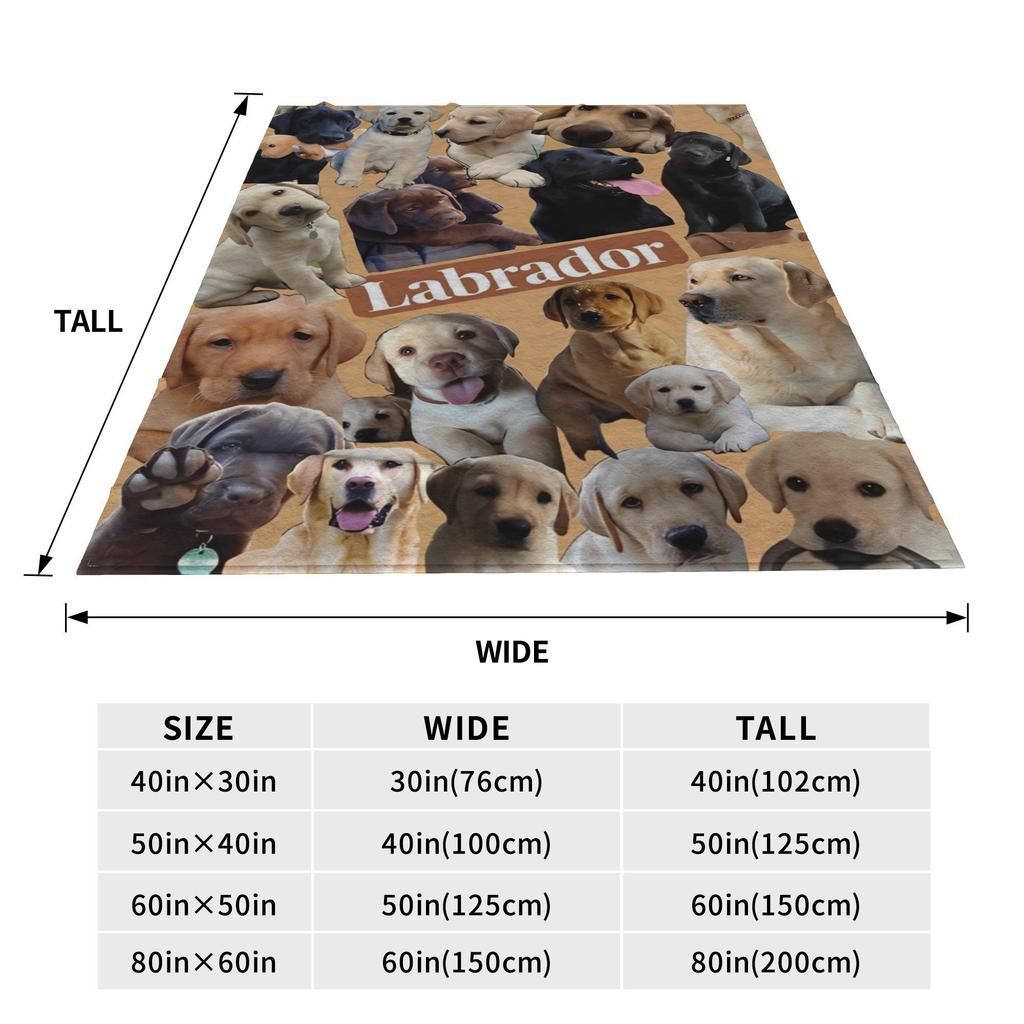 Labrador Retriever Dog Warm Blankets Picnic Plush Throw Blanket Fluffy Home Decor Flannel Bedspread Sofa Bed Cover