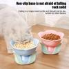 Elevated Pet Ceramic Feeding Cats Drinking Raised Eating Dogs Products Puppy Flower Bowl Feeders Non-slip Cat Small Supplies