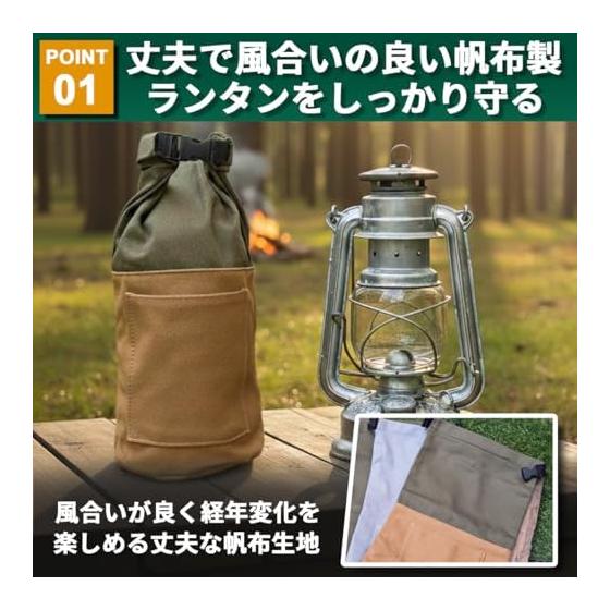 Lantern case Oil lantern Lantern canvas case Lantern storage Hurricane lantern (green)