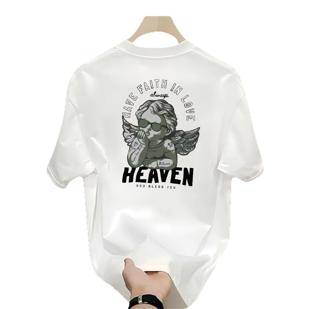 Cross-Border Exclusive Explosive Goods, Good Goods 100% Cotton Short-Sleeved T-Shirt Fashion Casual Versatile Loose Round Neck Comfortable