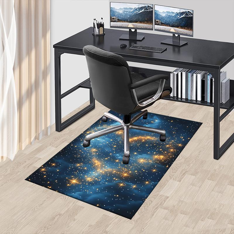 

space nebula Crystal Velvet chair mat Area Rug - Non-Slip, Floor Mat, Office Desk Chair Rugs, Bedroom Decor.Christmas Gift-1106054 60cm by 90cm