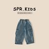 Spring 2025 Cool Multi-Pocket Jeans for Boys - Casual Children's Long Pants