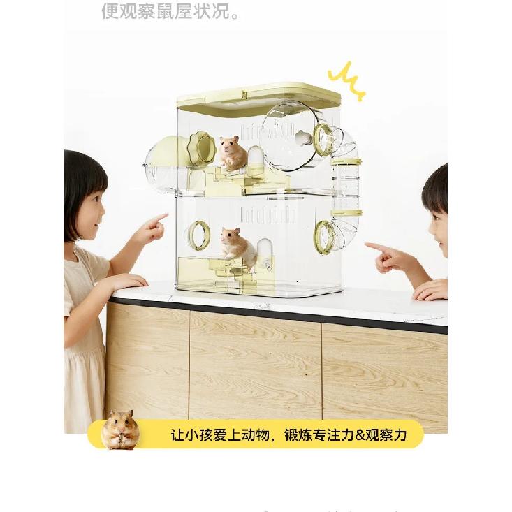 Fully Transparent Building Block Hamster Cage Large Space Luxury Stacking DIY Can Be Expanded and Freely Matched