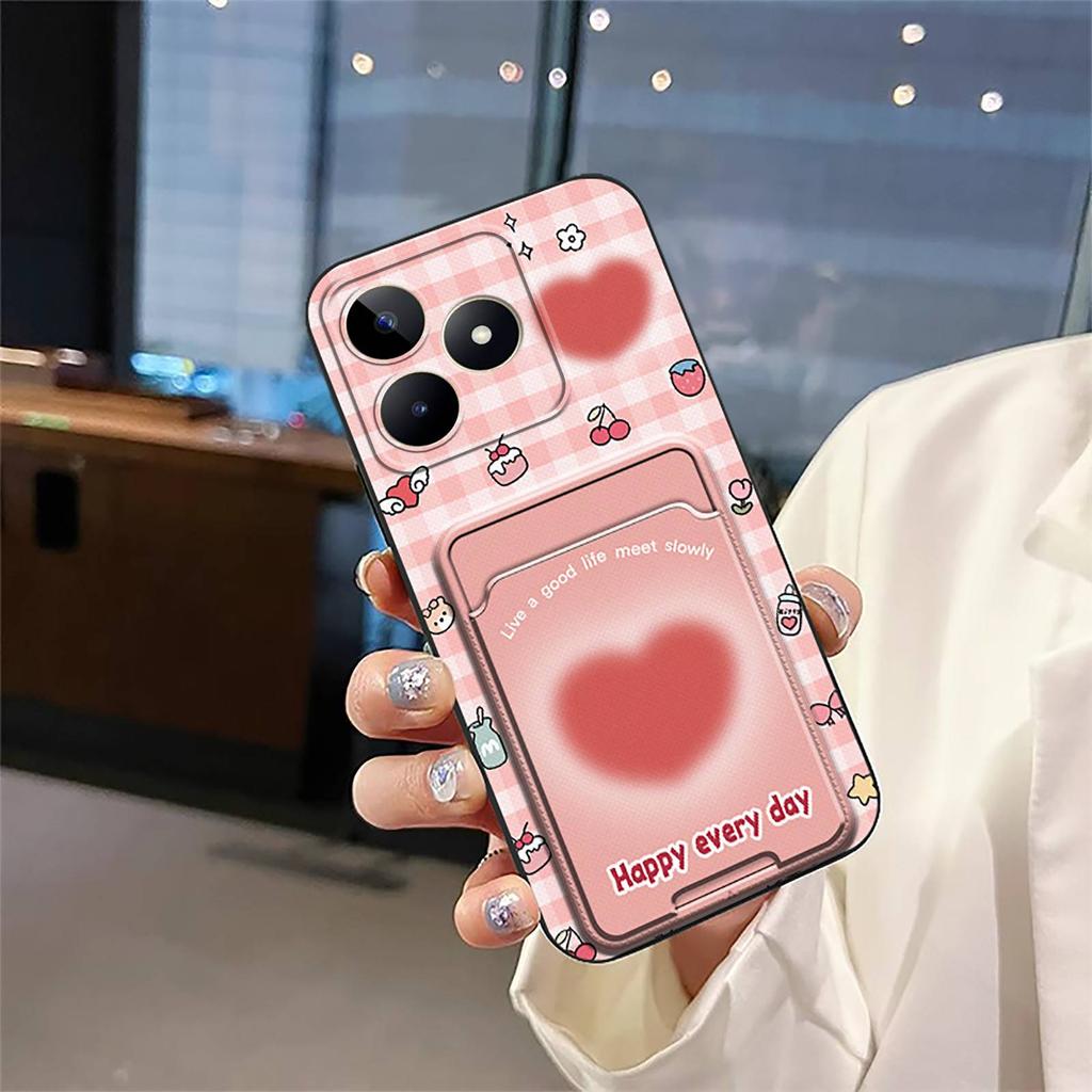 Dirt-resistant Fashion Design Phone Case For Realme C53/Narzo N53/Note50/C51/C51S Silicone Cover Anti-dust Card bag Cute