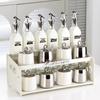 Qianxing Ceramic 15-Piece Seasoning Jar Set with Butterfly Rack