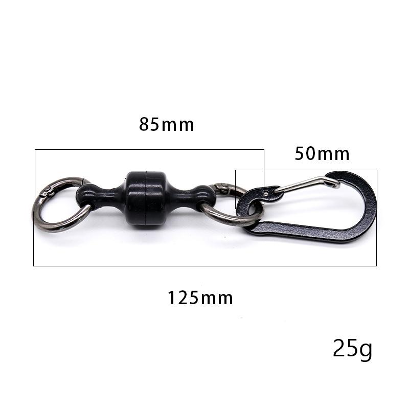 Portable Steel Fishing MRC Strong Magnetic Quick Release Clips Net Holder With Fishing Coil Lanyard Aluminum Carabiner