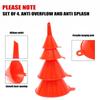 4Pcs/Set Universal Plastic Car Motorcycle Funnel Gasoline Engine Oil  Repair Filling Tools Safe Liquid Transfer Kitchen Funnel