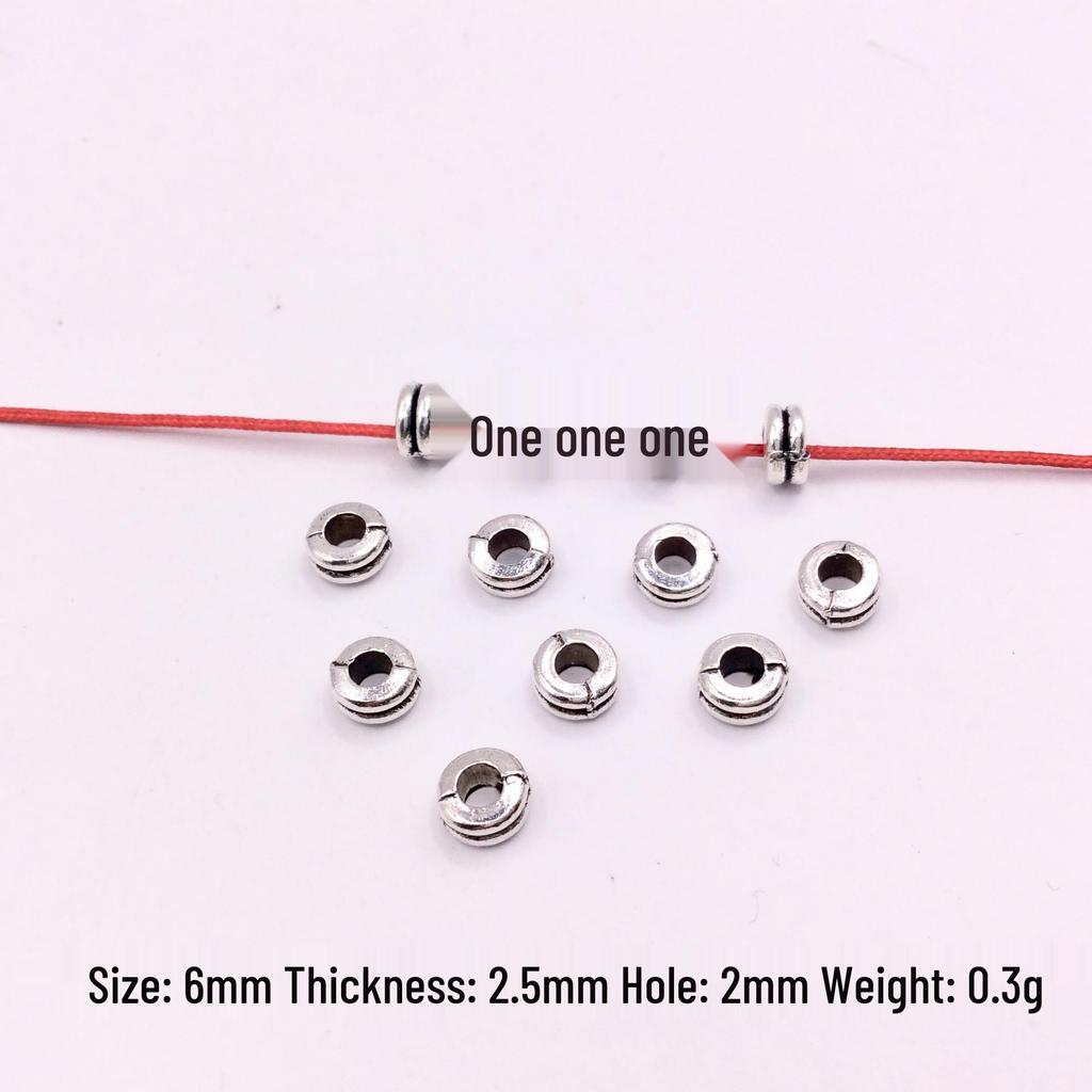 Tibetan Silver Flower Spacer Beads - 100pcs DIY Jewelry Accessories for Bracelets & Necklaces